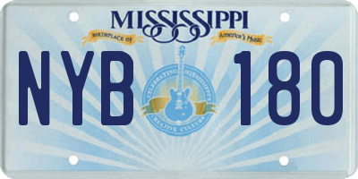 MS license plate NYB180