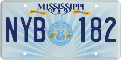 MS license plate NYB182