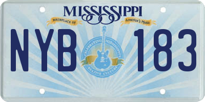 MS license plate NYB183