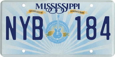 MS license plate NYB184