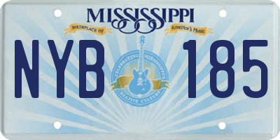 MS license plate NYB185