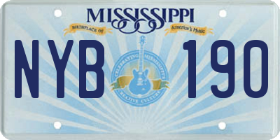 MS license plate NYB190