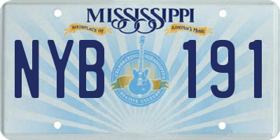 MS license plate NYB191