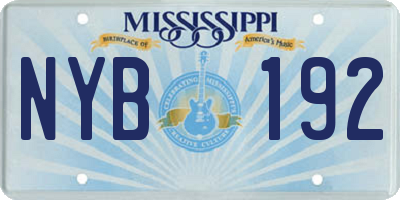 MS license plate NYB192