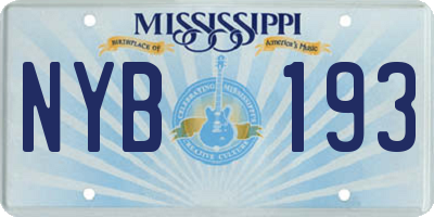 MS license plate NYB193