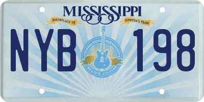 MS license plate NYB198