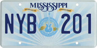 MS license plate NYB201