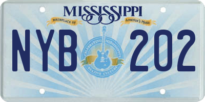 MS license plate NYB202