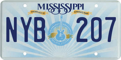 MS license plate NYB207