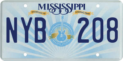 MS license plate NYB208