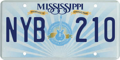 MS license plate NYB210