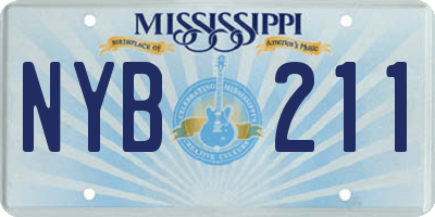 MS license plate NYB211