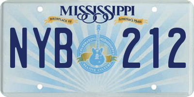 MS license plate NYB212