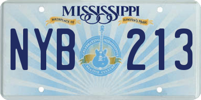 MS license plate NYB213