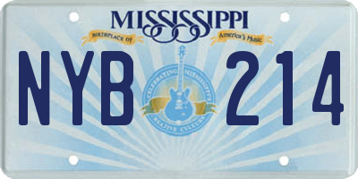 MS license plate NYB214