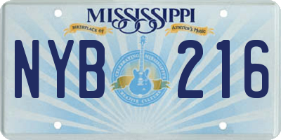 MS license plate NYB216
