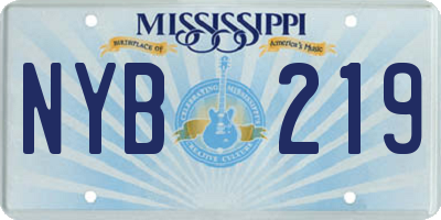 MS license plate NYB219