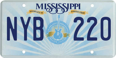 MS license plate NYB220