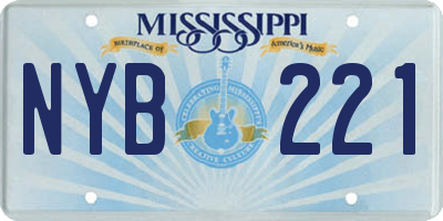 MS license plate NYB221