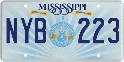 MS license plate NYB223