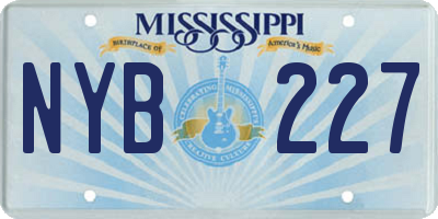 MS license plate NYB227