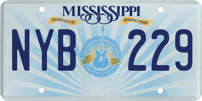 MS license plate NYB229