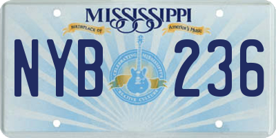 MS license plate NYB236