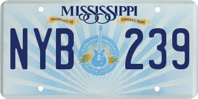 MS license plate NYB239