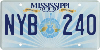 MS license plate NYB240