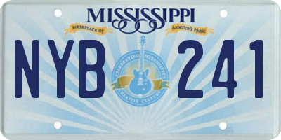 MS license plate NYB241