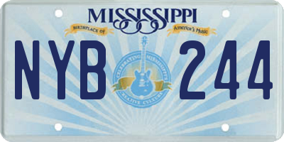 MS license plate NYB244