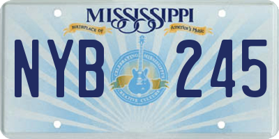 MS license plate NYB245