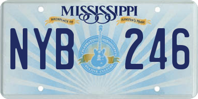 MS license plate NYB246