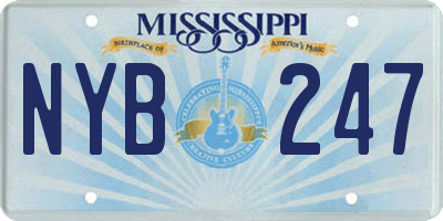 MS license plate NYB247