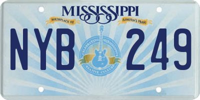 MS license plate NYB249