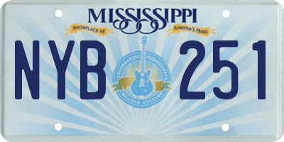 MS license plate NYB251