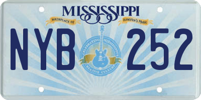 MS license plate NYB252