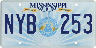 MS license plate NYB253