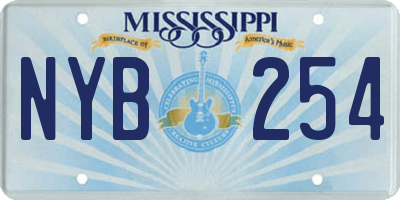 MS license plate NYB254