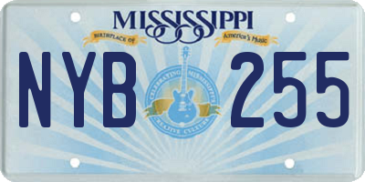 MS license plate NYB255