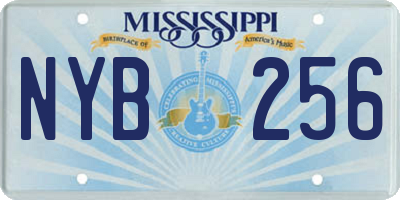 MS license plate NYB256