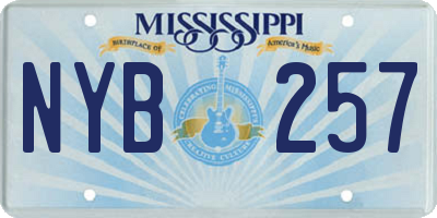 MS license plate NYB257