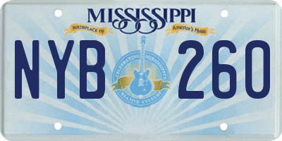 MS license plate NYB260