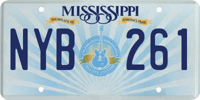 MS license plate NYB261