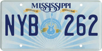 MS license plate NYB262