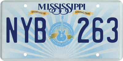MS license plate NYB263