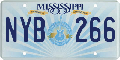 MS license plate NYB266