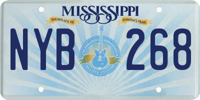 MS license plate NYB268
