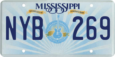 MS license plate NYB269