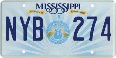 MS license plate NYB274